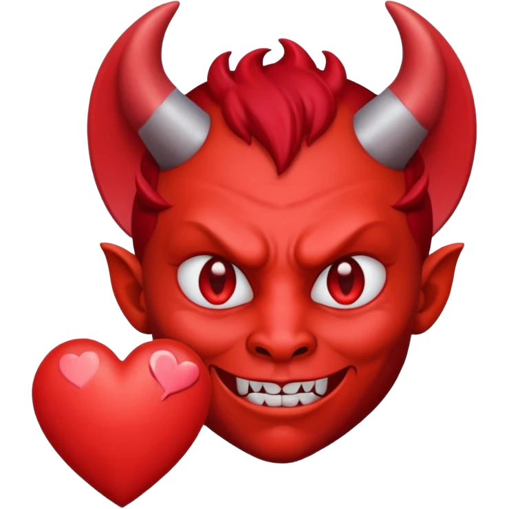 Diablito con corazones emoji