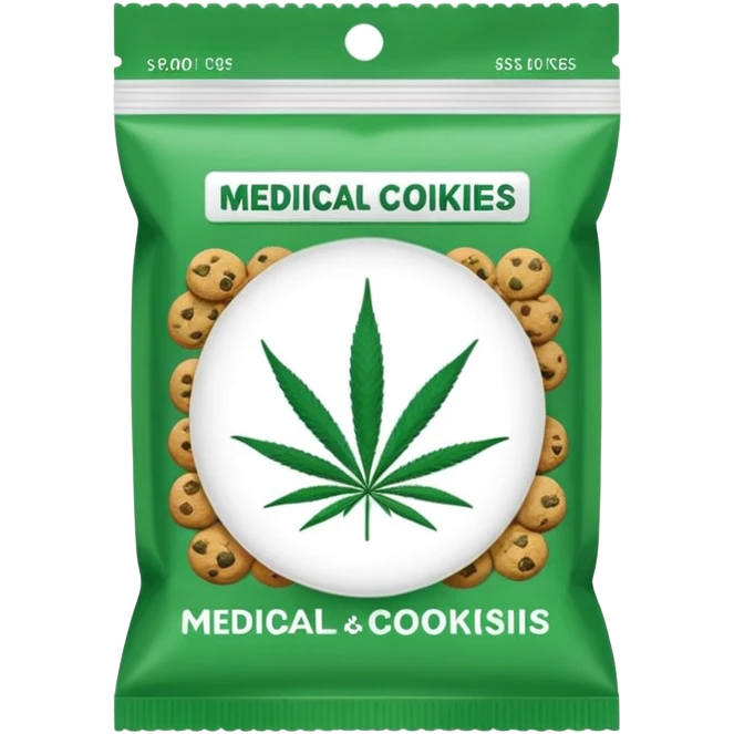 Weed pound baggie with the name medical cookies on it

 emoji