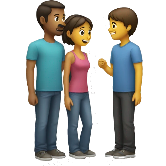 One people talking to three peoples emoji