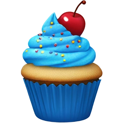 blue cupcake emoji