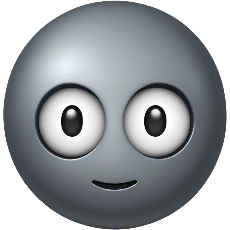 A  gray big shpere head with cylindrical  body  emoji