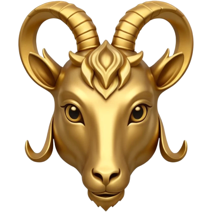 stylized golden goat head emoji
