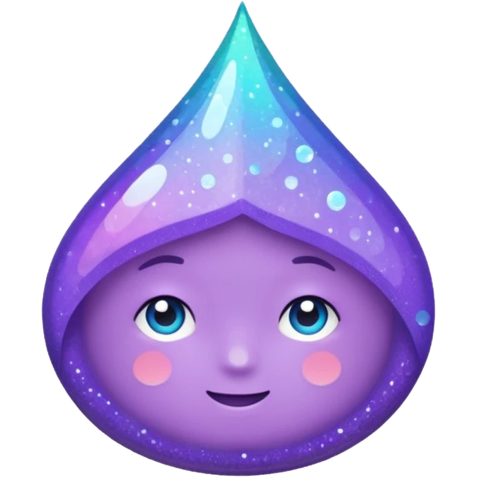 Glitter Purple and Cian + emoji