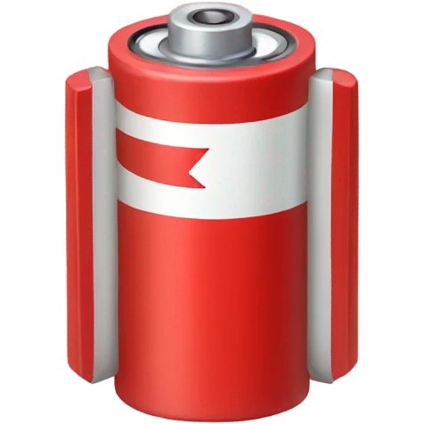 Red battery  emoji