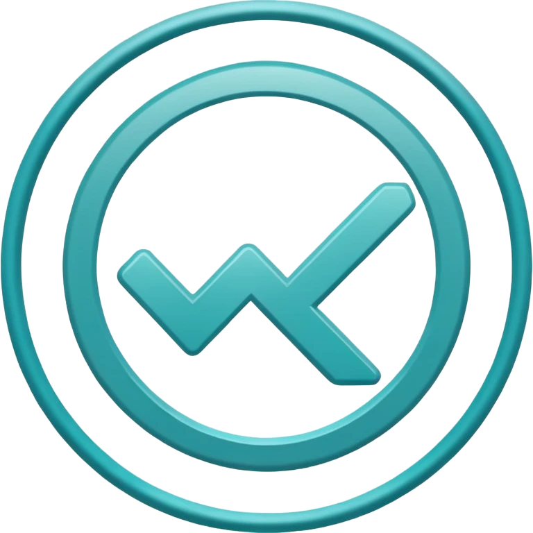 Marca de verificación  un "check"  dentro de un círculo de color cian o turquesa, con un borde gris claro. emoji