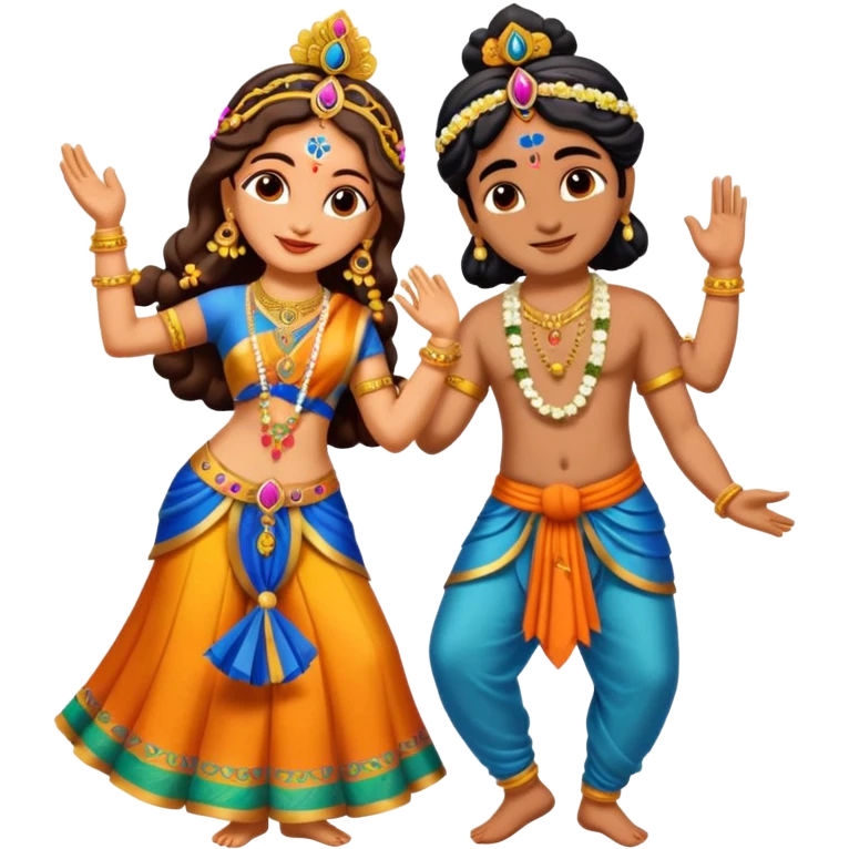 Radha krishna raas emoji