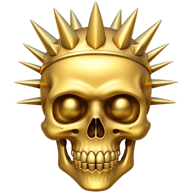 gold skull with spikes emoji