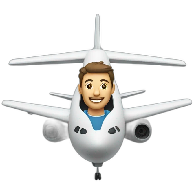 Homme sur un avion emoji
