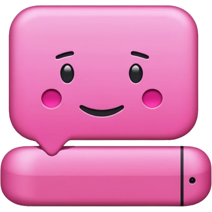 Pink texting
 emoji