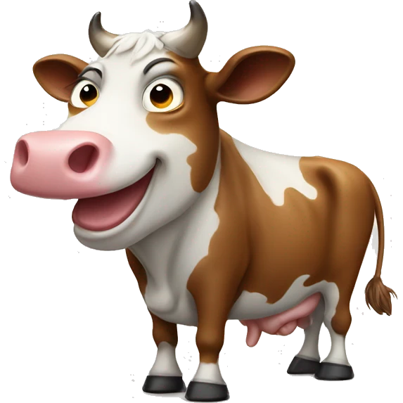 Farting cow emoji