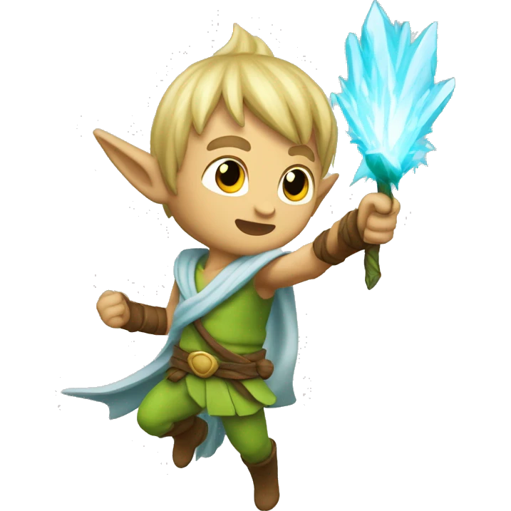 Un elfo tirando un Kamehameha  emoji