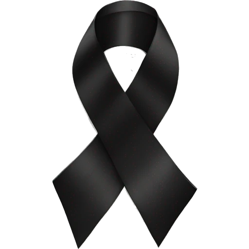 black ribbon emoji
