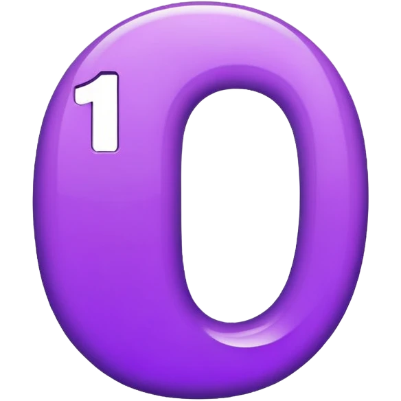 The number 1 in purple color  emoji