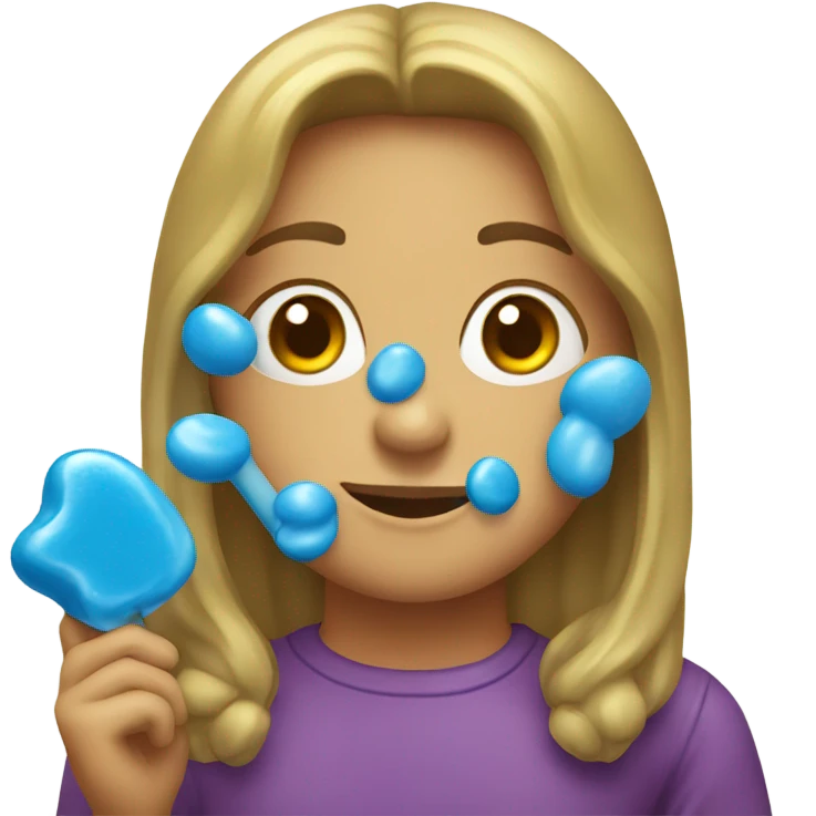 blue sour candy emoji