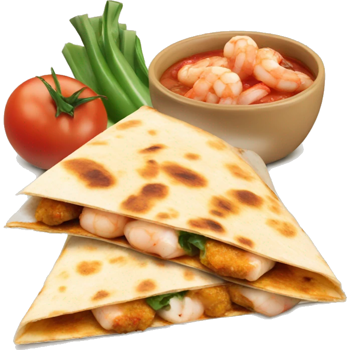 Chicken and shrimp Quesadillas emoji