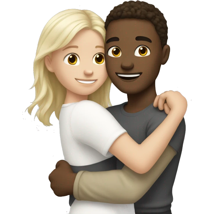 White brother and white sister that hug because they are nice to each other emoji
