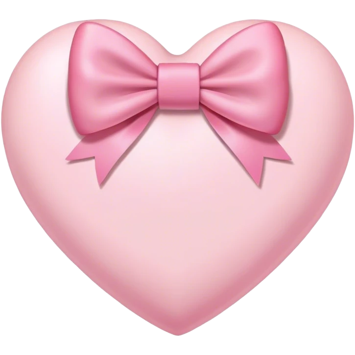 pale pink heart with pink bow emoji