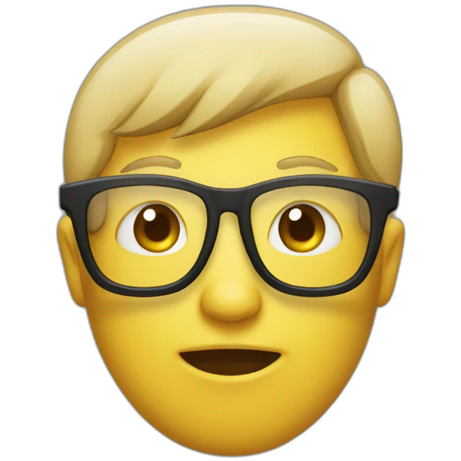 Sus glasses in face emoji