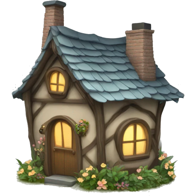  A fairy cottage house emoji