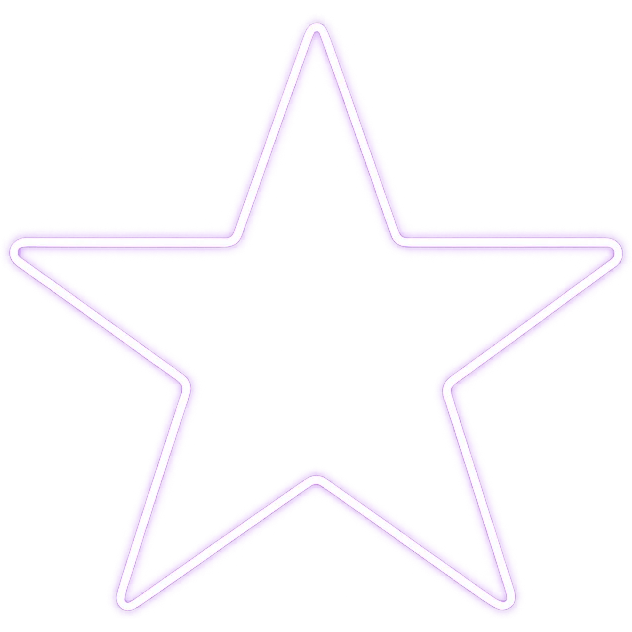 star with a purple neon glow, no background emoji