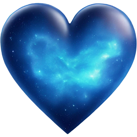Blue galaxy heart emoji