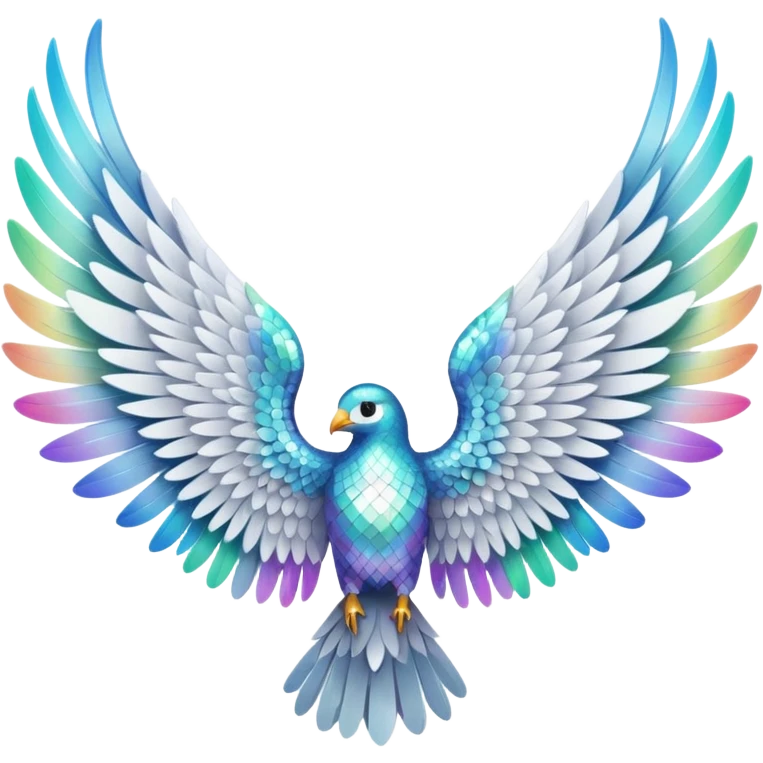 Glitter White Wings emoji