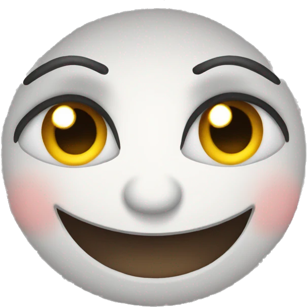 Rolling eyes with cute smile emoji