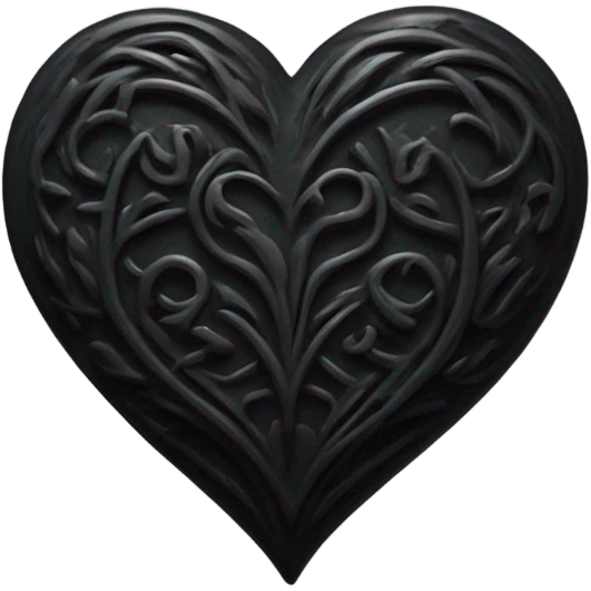 Dark heart emoji
