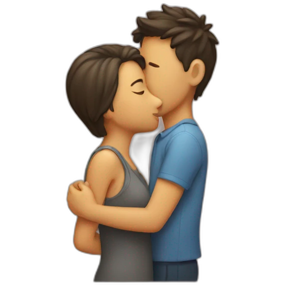 Two person kissing emoji