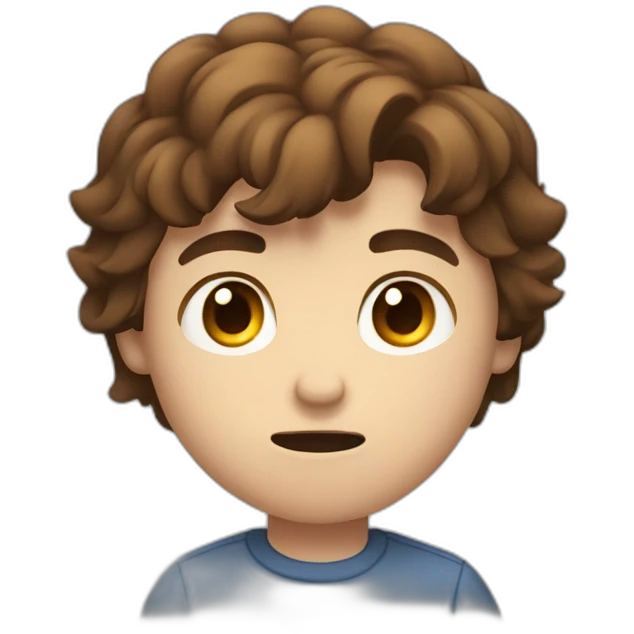 A 20 years Old angry boy with Brown hair saying “NO” with his hand, mid body emoji