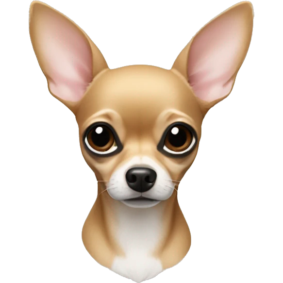Make a deer head chihuahua in color fawn emoji