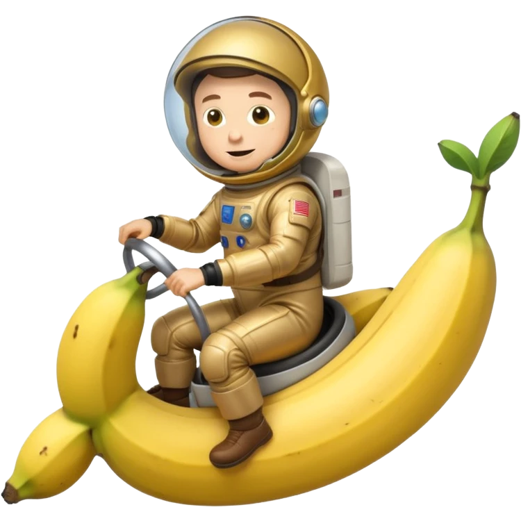 Elon musk riding a banana emoji