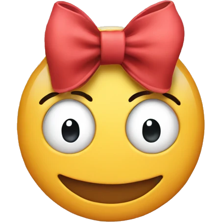 Smiling face with bow emoji