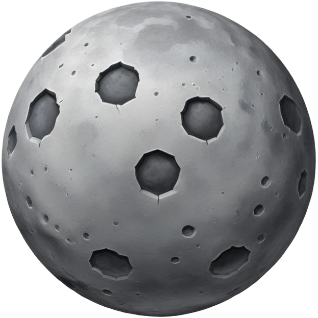 Planet Mercury realistic emoji