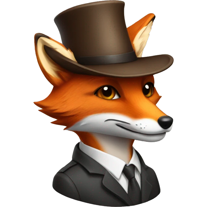 fox with hat emoji