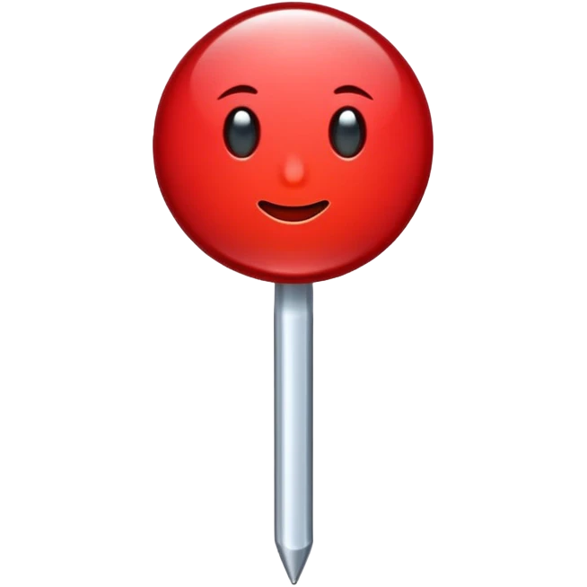 glitter red pin emoji