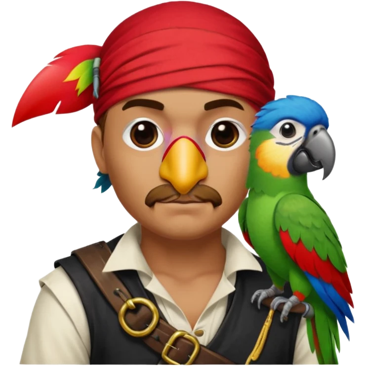pirate and parrot emoji