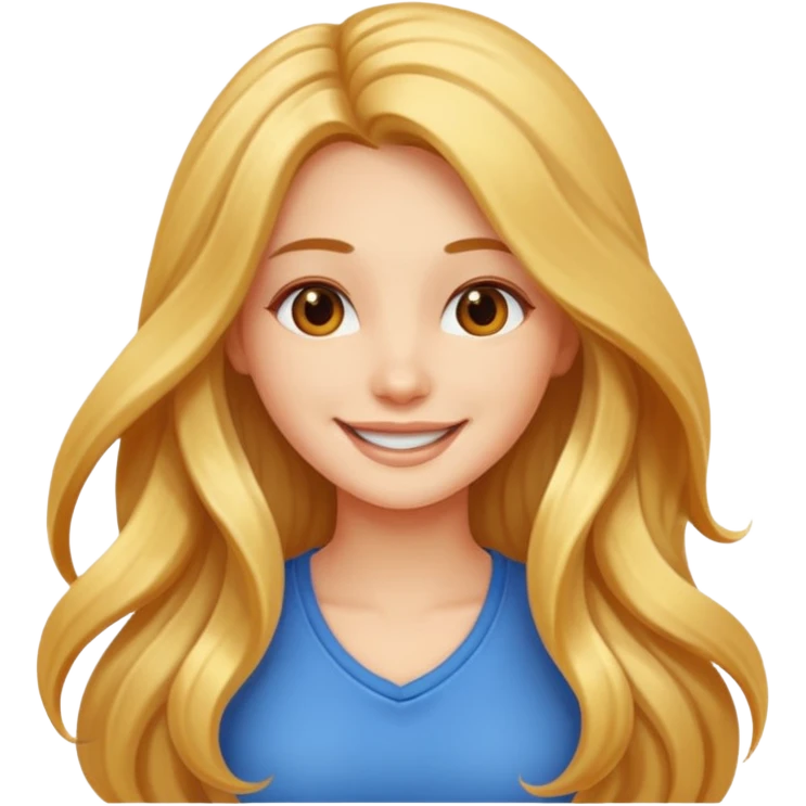 Hot girl with long hair emoji