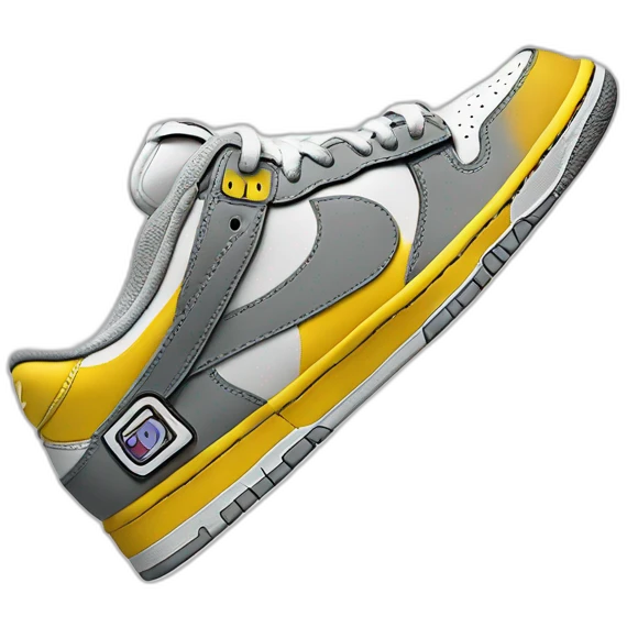 Robot in sneaker Nike dunk emoji