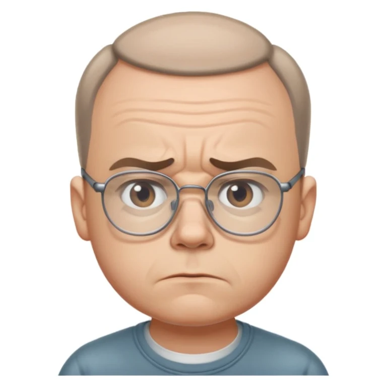 Carl from Sling Blade, frowning emoji