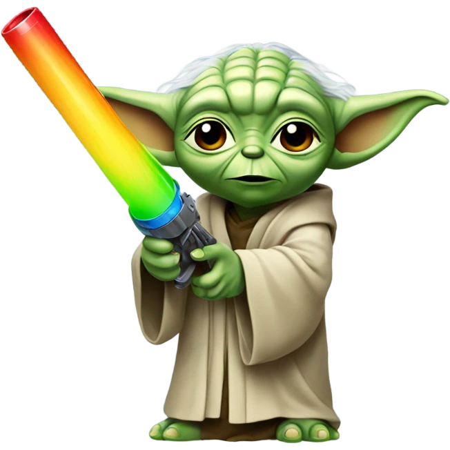 Yoda with a water pistol emoji
