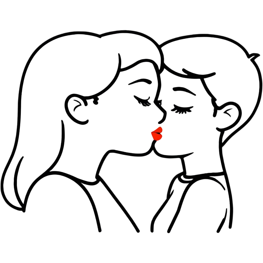 Love couple kiss emoji