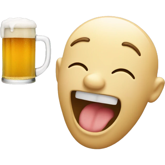 Laughing Emoji With Bier  emoji