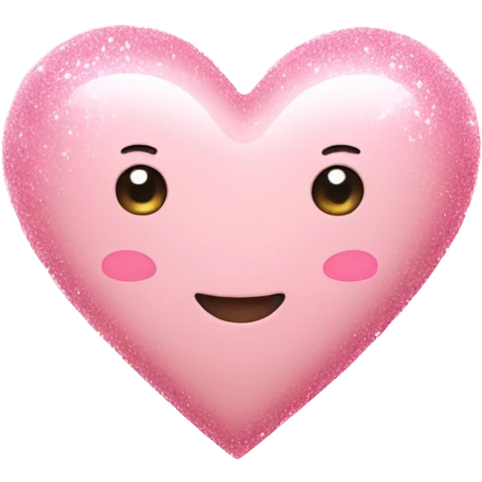 Light pink heart with glitter  emoji