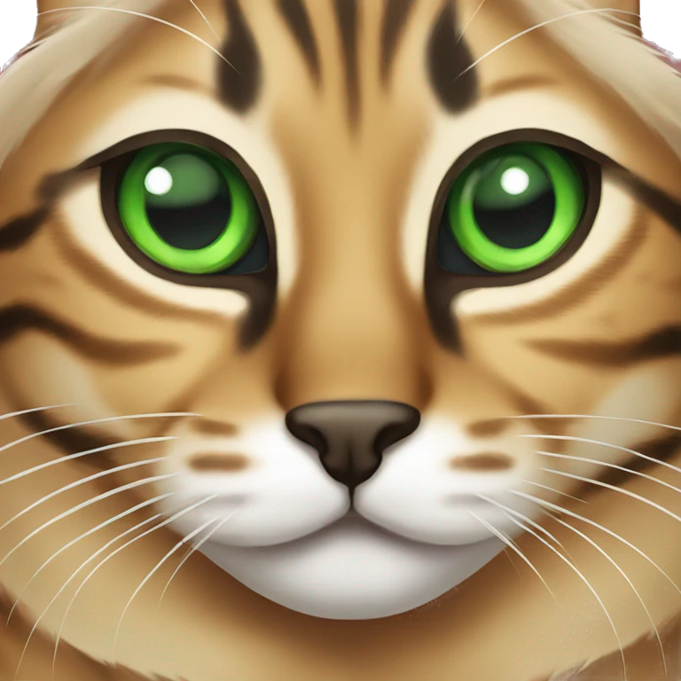 Bengal cat with green eyes emoji