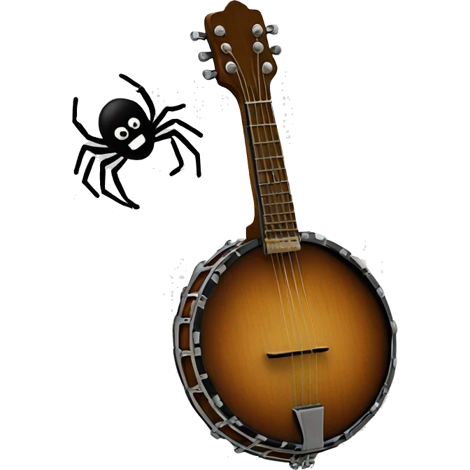 Banjo with a tiny spider on it  emoji