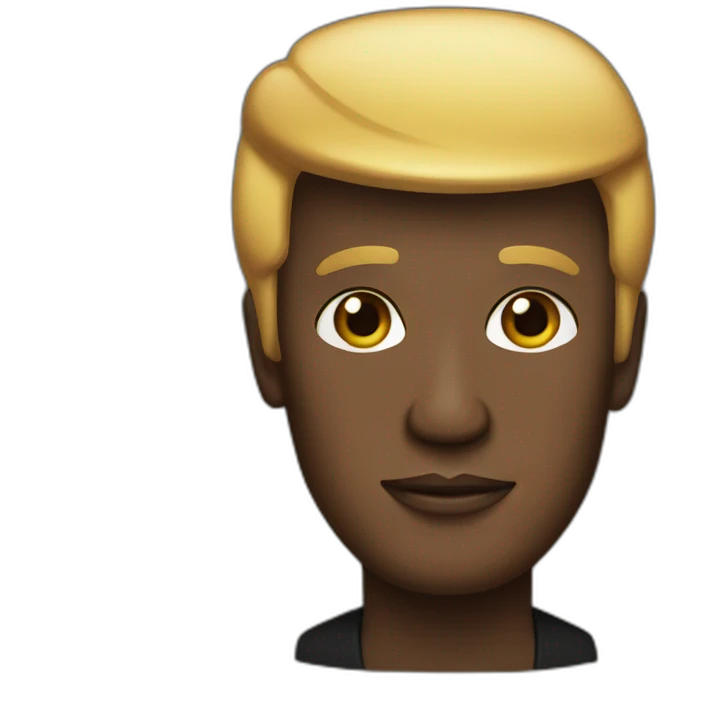 black donald trump emoji