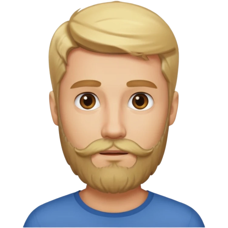 Attractive blonde man with beard emoji