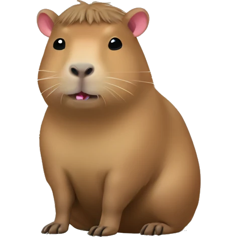 capybara with hello kitty ears emoji