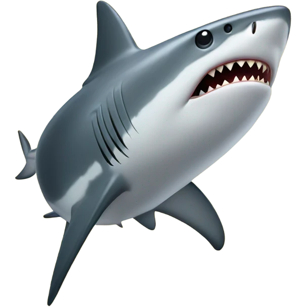 poker face shark with gold  emoji